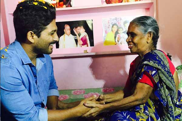 Allu Arjun met his terminally ill fan at Vijayawada.