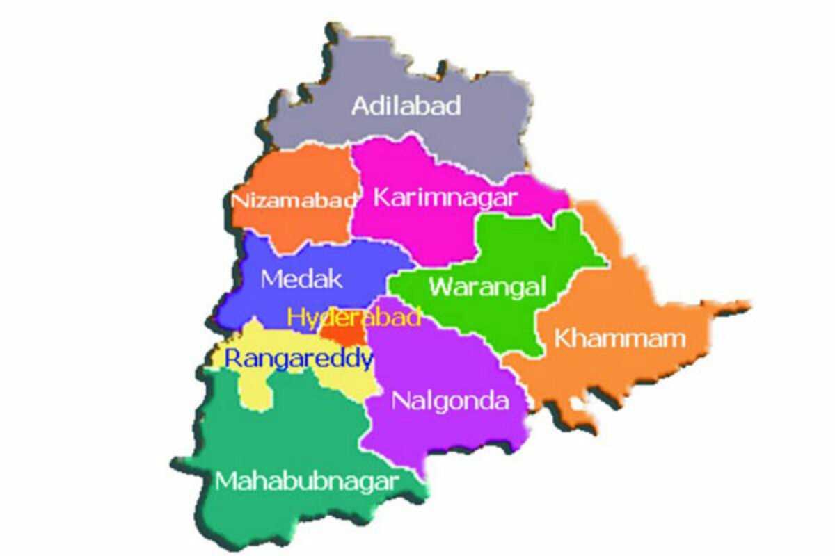 Telangana Old Map With 10 Districts Move To Create New Districts In Telangana Opens Pandora's Box