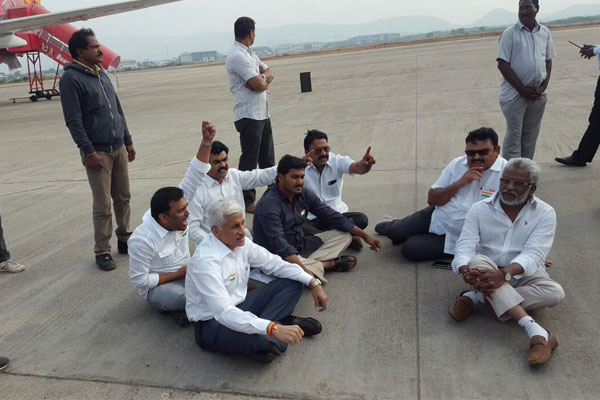 Tension mounted in Visakha after Jagan prevented at Airport