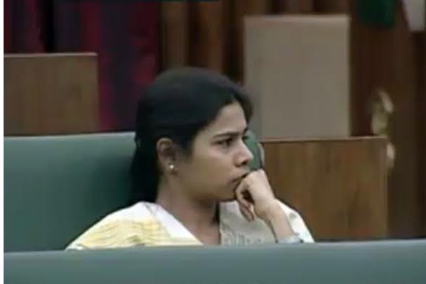 Bhuma Akhila Priya attends the assembly session