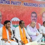 BJP chief Amit Shah Addressing a public meeting at Peddadevulapalli village in Nalgonda