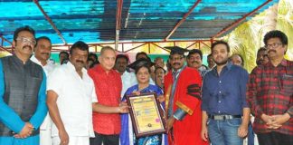 Vijaya Niramala receiving doctorate