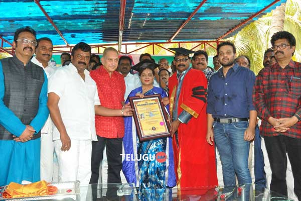 Vijaya Niramala receiving doctorate