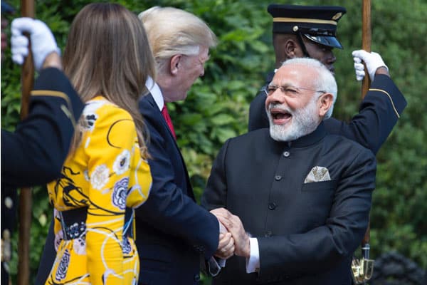 World leaders in social media Trump and Modi meet