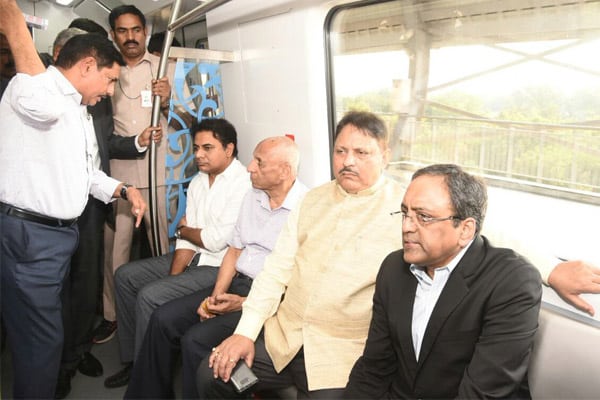 AP, TS Governor & KTR Take A Ride On Hyd Metro Rail