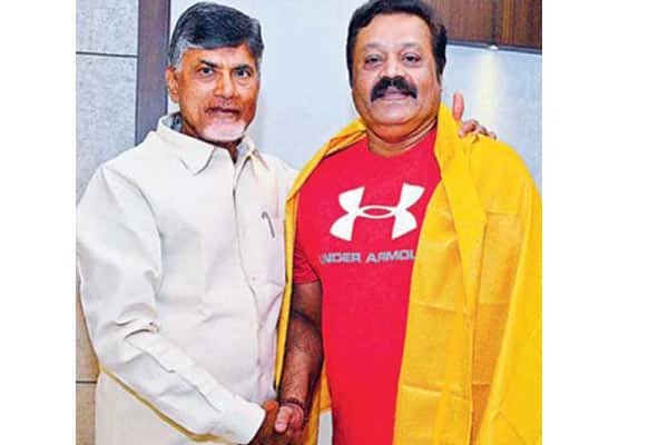 Malayalam actor and BJP MP meets Chandrababu