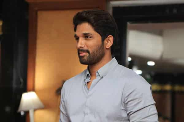 allu arjun blue shirt