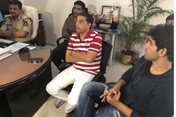 Dil Raju and Allu Sirish Met Hyderabad Cyber Crime Police