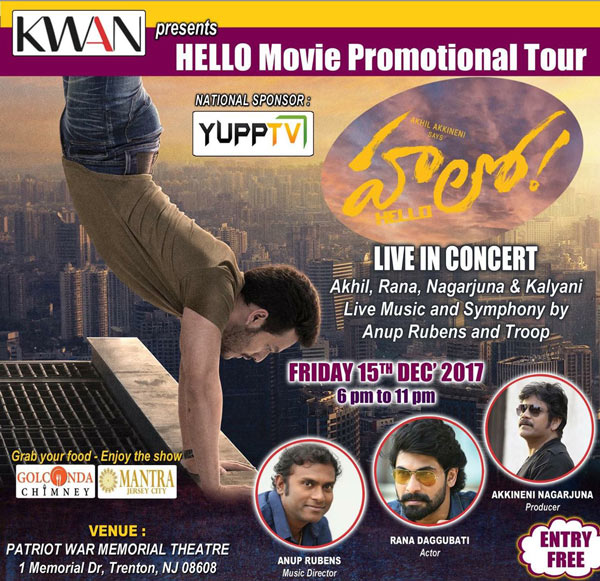‘Hello’ US tour turns a starry event : Top stars to join Akhil