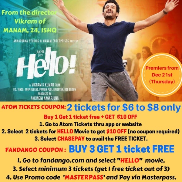 “ATOM Tkts & Fandango says “HELLO” with Discount Offers”