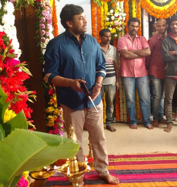 Chiru gives first clap for son-in-law’s debut
