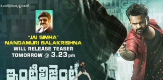 Balayya to release Inttelligent Teaser
