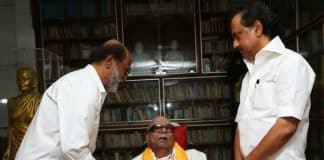 Rajinikanth seeks Karunanidhi's blessings for his political journey