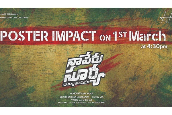 Aggressive promotions for Naa Peru Surya