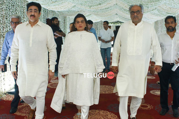 Celebrities at Padmashri Sridevi Kapoor Prayer Meeting Stills
