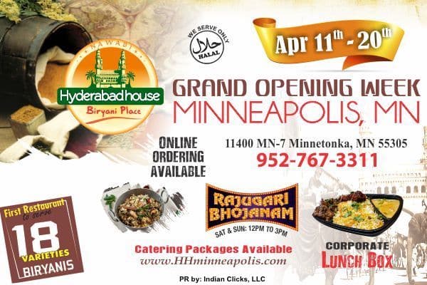 “Minneapolis - Nawabi HYDERABAD HOUSE Grand Opening”