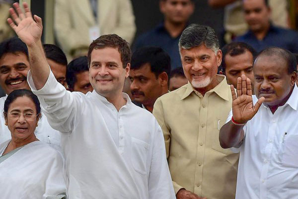 Image result for Chandrababu Naidu with Rahul Gandhi