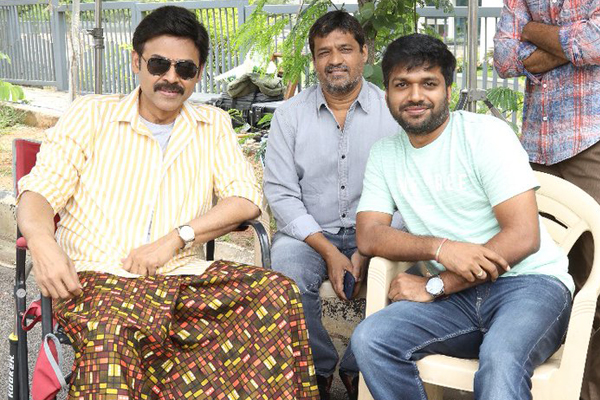 Venkatesh Joins The Sets of Fun And Frustration