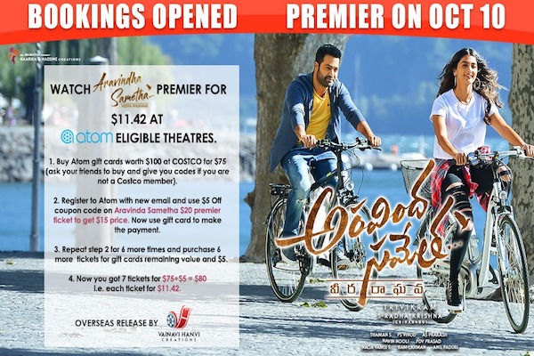 Watch Aravindha Sametha Premier for $11.42