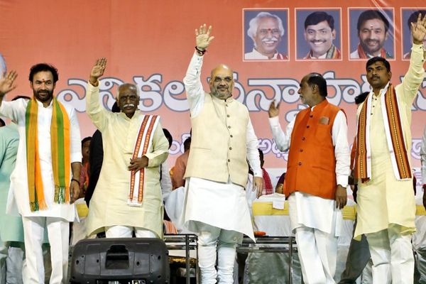 KCR afraid to face Modi wave, says Amit Shah