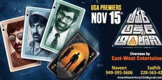 Amar Akbar Anthony Overseas Premiers on Nov 15th By East - West Entertainers