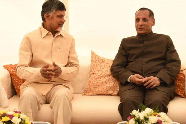 Chandrababu Naidu met with Governor Narasimhan