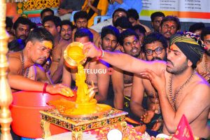 Photos : Sharwanand at Ayyappa Swamy Maha Padi Pooja