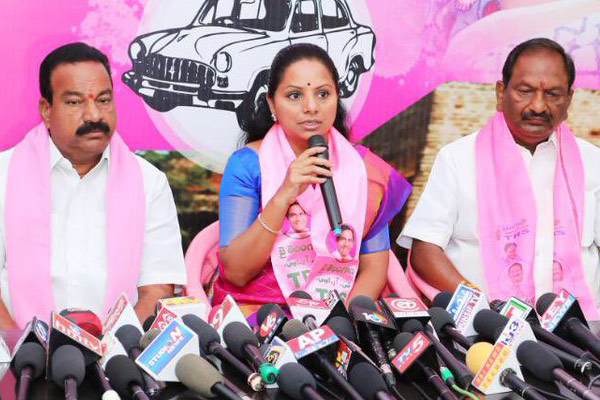 Sonia spoke CBN’s words in Telangana, says TRS MP Kavitha