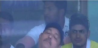 Viral now: Ravi Shastri spotted taking a nap during the match