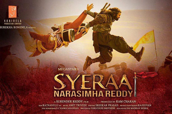 Syeraa Narasimha Reddy (all versions) 12 days Worldwide Collections