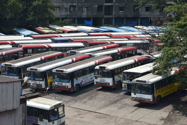 Telangana shutdown hits transport services