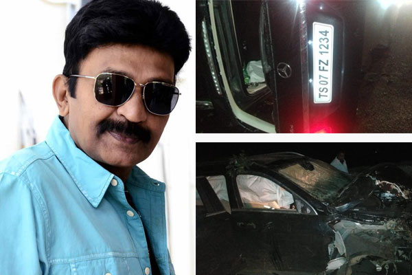 Rajasekhar injured in a road mishap