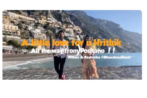 Nithiin and Rashmika’s lovely dance for Hrithik’s song