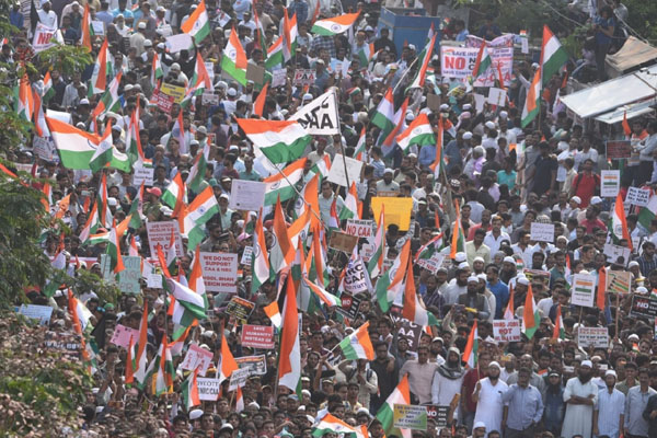 Thousands march in huge anti-CAA protest in Hyderabad