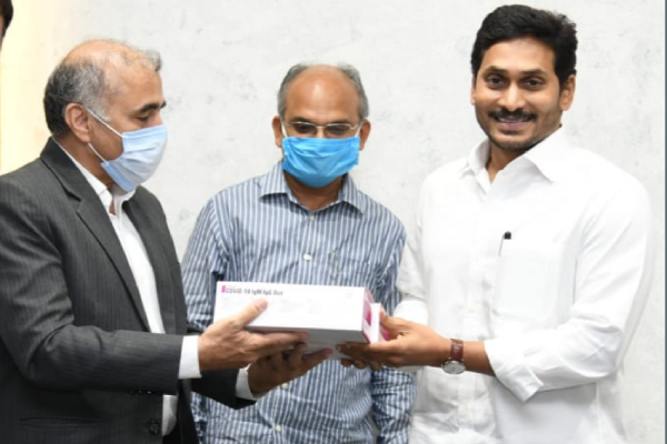 all opposition attack on jagan over korea corona kit price jagan over korea corona kit price