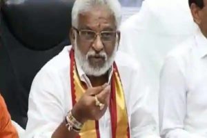 Y V Subba Reddy at the exit door of TTD