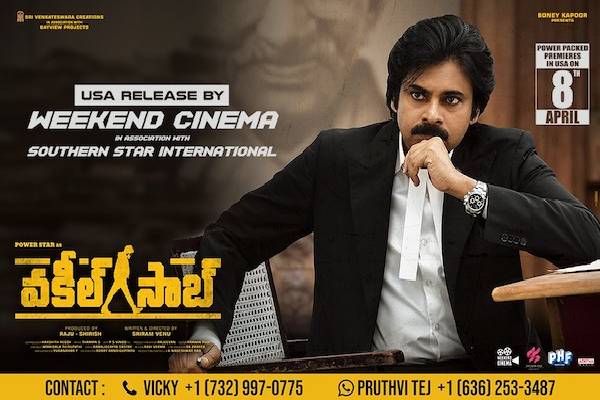 Pawan Kalyan’s Vakeel Saab USA release by WEEKEND CINEMA