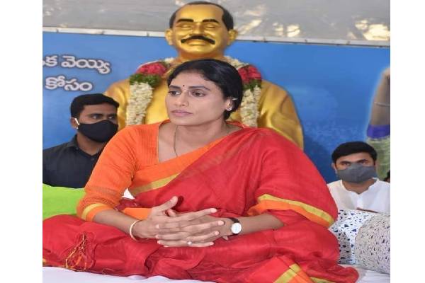 Sharmila undertakes fast to demand jobs for Telangana youth