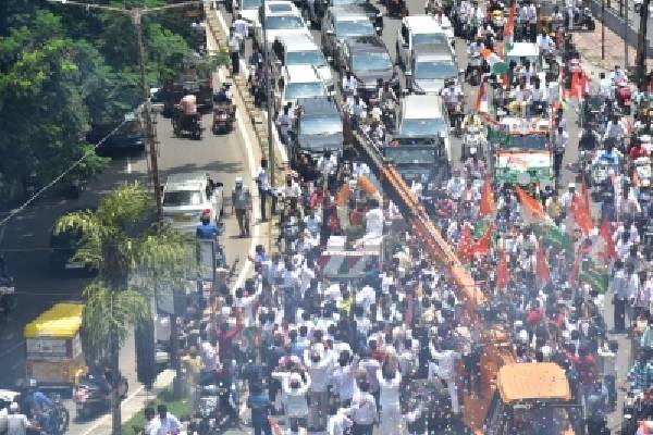 Telangana Congress chief booked for taking out rally