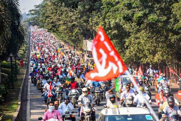Vizag steel plant protests enter 150th day, hundreds rally on bikes