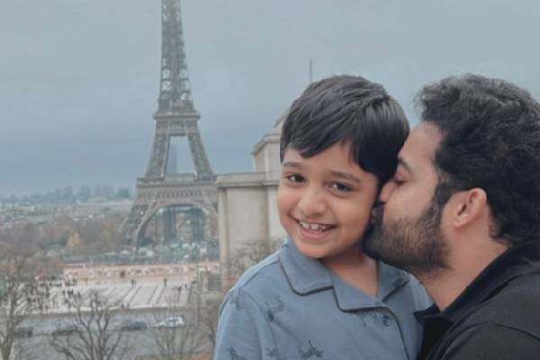 NTR shares beautiful pic with son from Paris