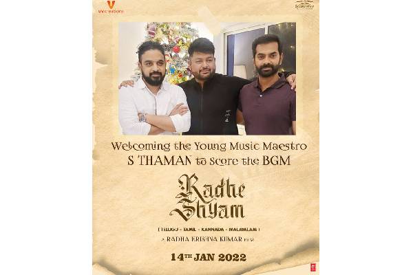 Official: Thaman on board for Radhe Shyam