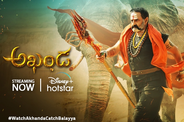 The Roar of “Akhanda” is now on Disney+Hotstar