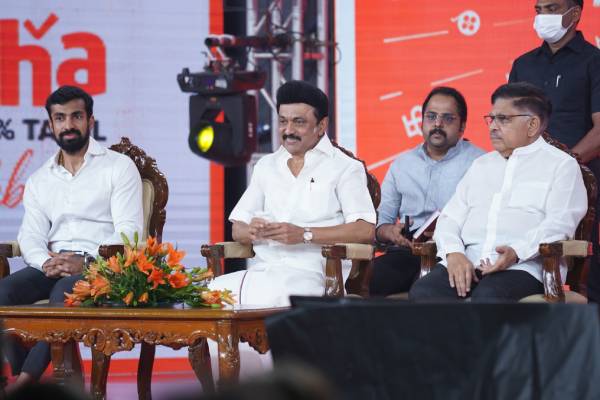 Stalin launches Aha Tamil, STR & Anirudh brand ambassadors