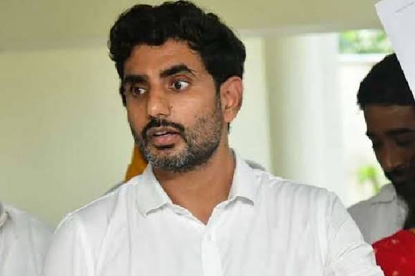 Lokesh accuses YCP leaders of building wall to block a street