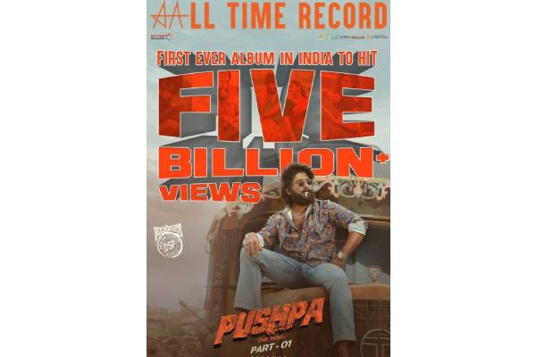 Allu Arjun’s ‘Pushpa’ hits 5 billion views, first Indian album ever claim makers
