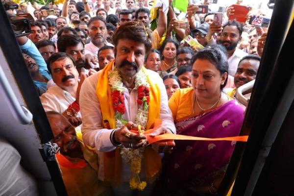 Balayya launches Arogya Radham in Hindupur