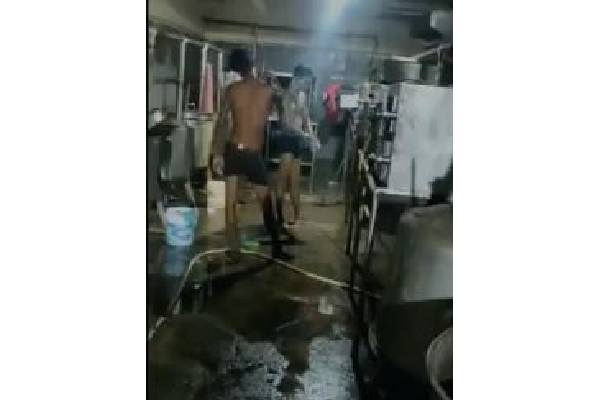 IIIT Basar students shocked after workers caught taking bath in kitchen