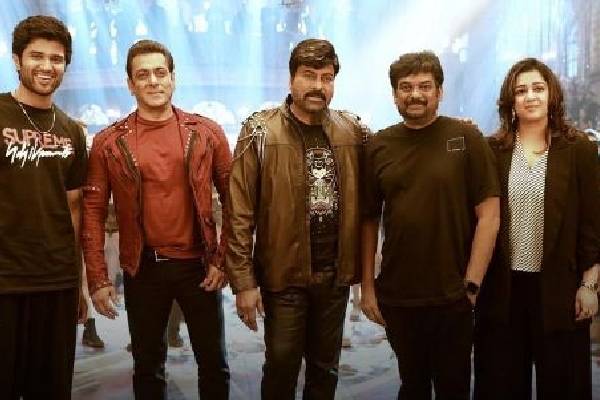 ‘Liger’ team meets Chiranjeevi and Salman Khan on the sets of ‘Godfather’