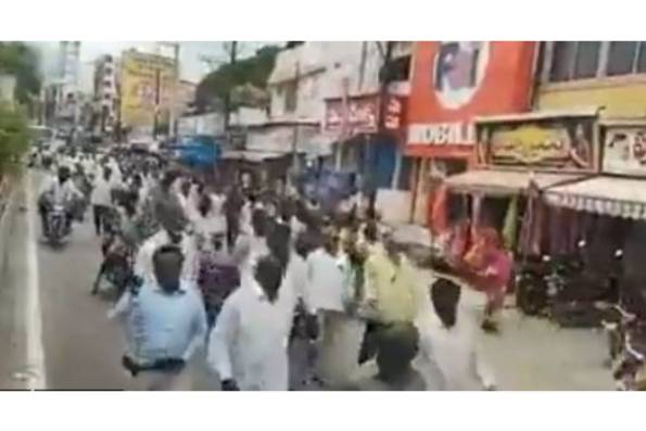 Tension in AP town as TDP stages protest over ex-minister’s remarks